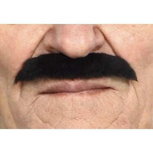 Black Sheriff Self-Adhesive Moustache, 9 x 2 cm