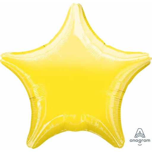 19 Inch Metallic Yellow Star Foil Balloon