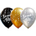 Bonne Fête All-Over Print 12-Inch Latex Balloons, 50 Count