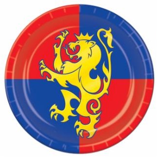 7-Inch Medieval Party Plates, 8 Count