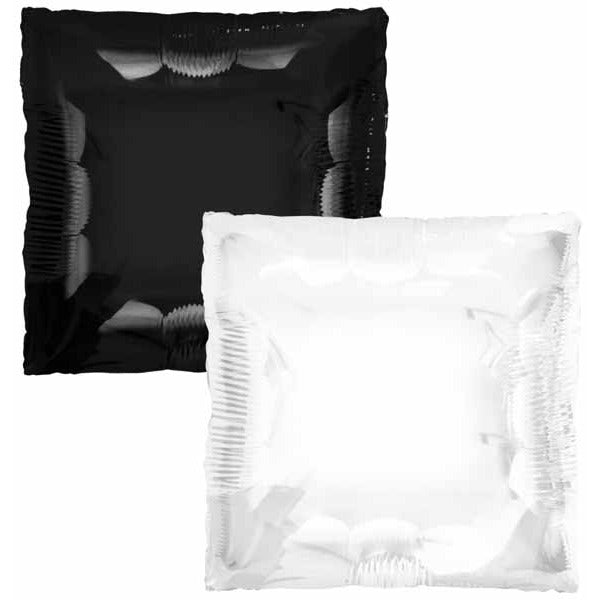 TUFTEX 24-Inch Squared Black & White Foil Balloon