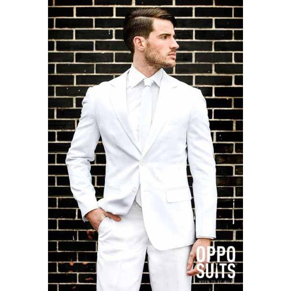 Suitmeister Men's Solid White Suit, X-Large