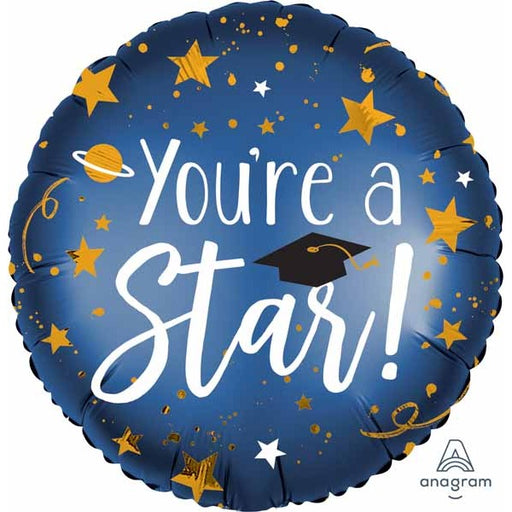 You're a Star Grad 18-Inch Round Foil Balloon