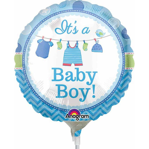 BOY SHOWER WITH LOVE 9" A15 MYLAR