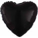 18 Inch Opaque Black Heart Foil Balloon