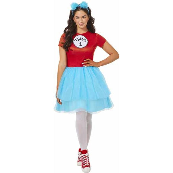 Dr. Seuss Thing Costume Dress, Adult Small