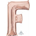 16-Inch Rose Gold Letter F Balloon