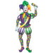 Jointed Mardi Gras Jester Decoration, 38 Inches