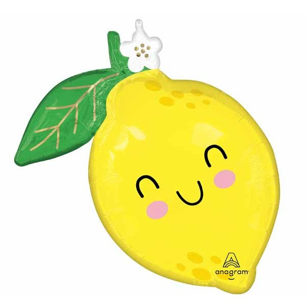 Food Friends Lemon 25-Inch Shaped Foil Balloon
