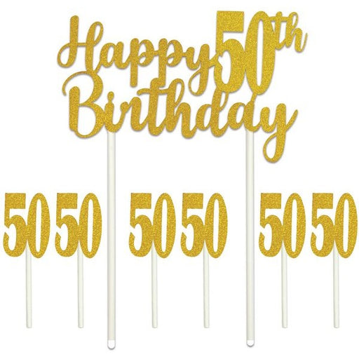 Happy 50th Birthday Cake Topper, 1 Count
