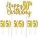Happy 50th Birthday Cake Topper, 1 Count