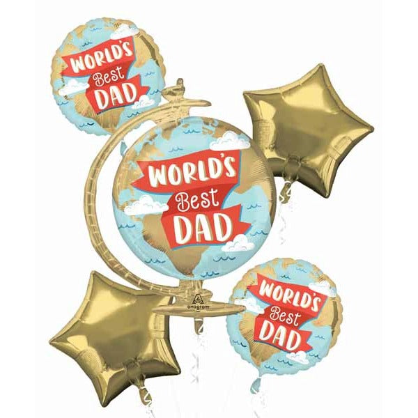 World's Best Dad Foil Balloon Bouquet