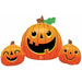 Smiley Pumpkin Trio 35-Inch Halloween Foil Balloon