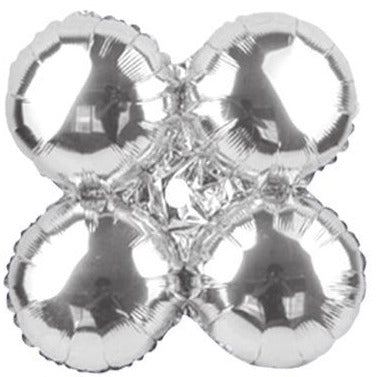 8-Inch Silver Foil Quad Balloon