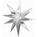 DecoChamp Clear Starburst Foil Balloon, 26 Inch