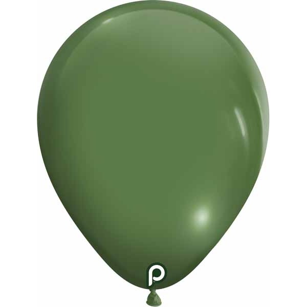 Prima Avocado Green 5-Inch Round Latex Balloons, 100 Count