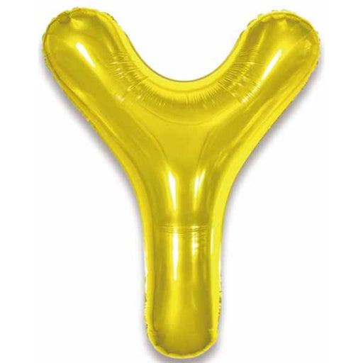 34-Inch Gold Letter Y Foil Balloon