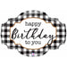 BK/WT BUFFALO PLAID HBD 32" SHAPE C PKG