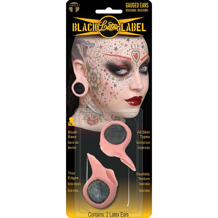Tinsley Transfers Black Label Latex Gauge Ears