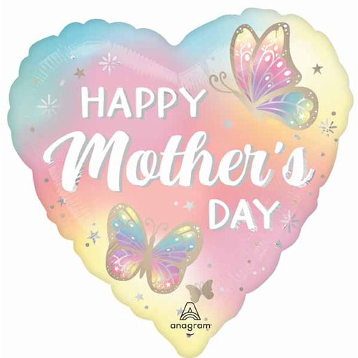 Fluttering Dream Happy Mother's Day 18-Inch Heart Foil Balloon