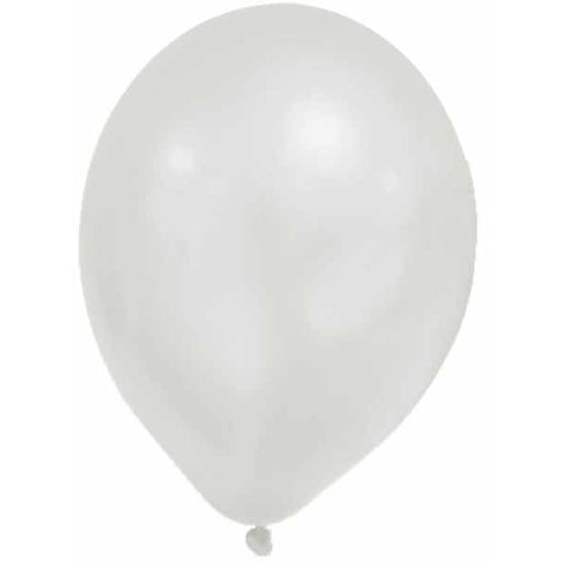 White Pastel Latex Balloons, 8 Pack