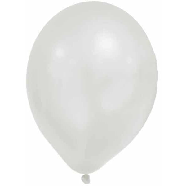 White Pastel Latex Balloons, 8 Pack