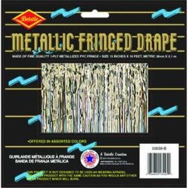 Gold Metallic Fringe Trim, 15 Inches x 10 Feet