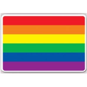 Rectangular Rainbow Button, 2" x 3-3/8"