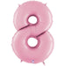 Megaloon Number 8 Balloon in Pastel Pink