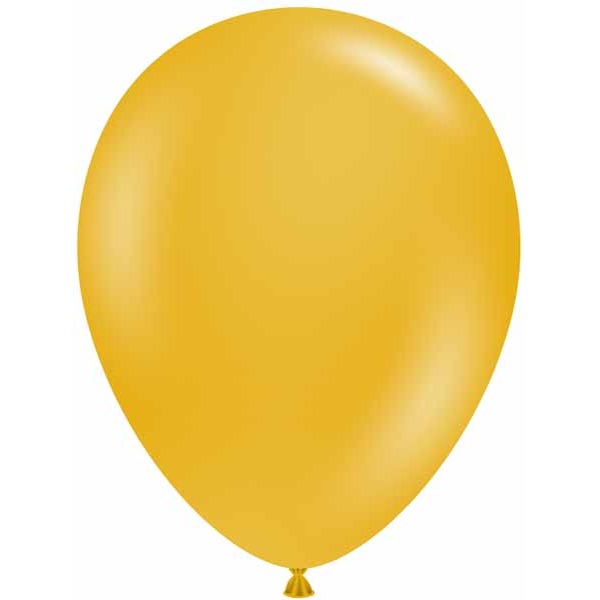 TUFTEX 17-Inch Mustard Latex Balloons, 50 Count