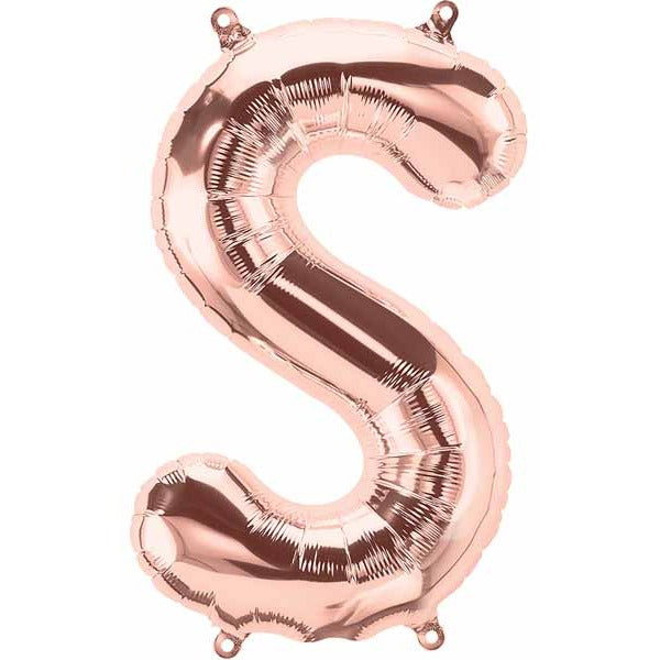 16 Inch Rose Gold Letter S Balloon