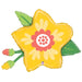 Yellow Flower Shaped Foil Balloon, 34 Inch
