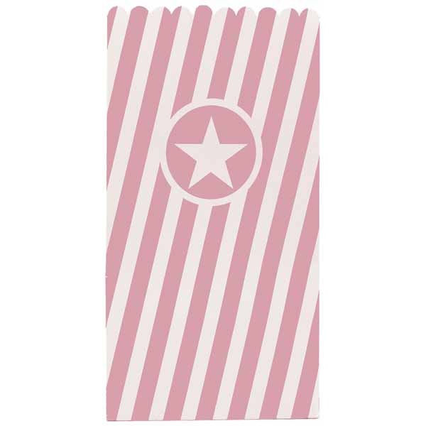 Pink Popcorn Bags, 6 Pack
