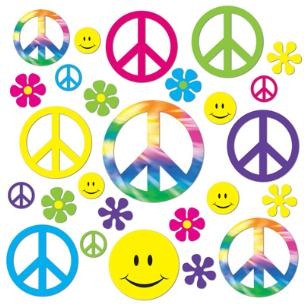 Retro 60s Party Cutouts, 42 Pack