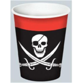 PIRATE BEVERAGE CUPS 8OZ 8/PK HOT & COLD