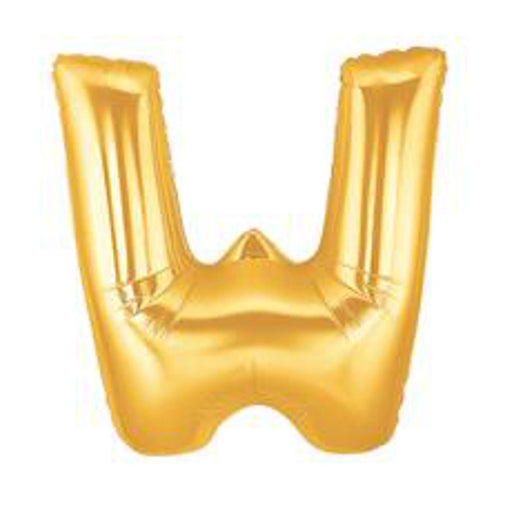 7" Gold Megaloon Flt "W" Balloon