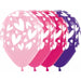 Sempertex Modern Hearts Assorted 11-Inch Latex Balloons, 50 Count