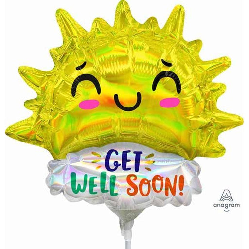 Get Well Happy Sun Mini Foil Balloon