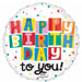 Celebrate the Day Happy Birthday 18-Inch Round Foil Balloon