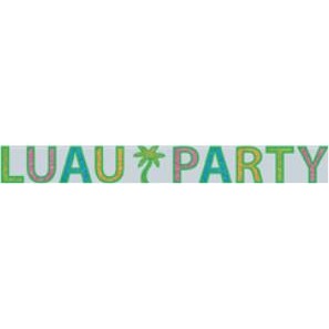 Glittered Luau Party Streamer