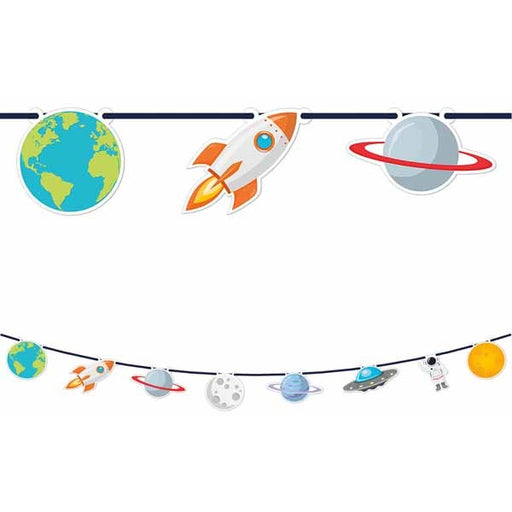 Rocket Space Paper Die-Cut Banner