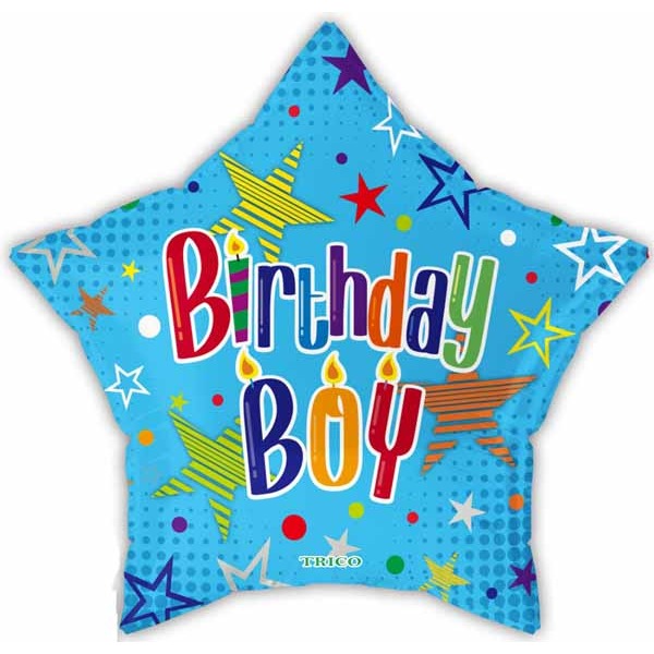 Birthday Boy Star 18-Inch Foil Balloon