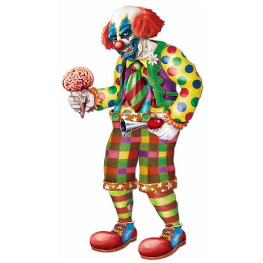 Jointed Zombie Clown Halloween Decoration, 5 ft 6 in