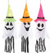 39-Inch Light-Up Ghost with Witch Hat Halloween Decoration