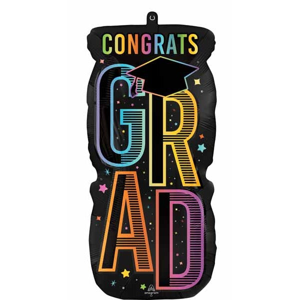 Satin Cosmic Future Grad 26" Foil Balloon