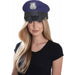 Adult Navy Bling Police Costume Hat