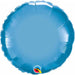 Chrome Blue Round Foil Balloon, 18 Inch