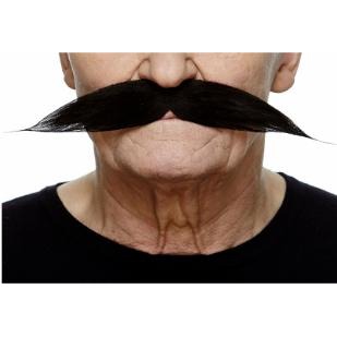 Oversized Black Costume Moustache, 25 cm x 3.5 cm