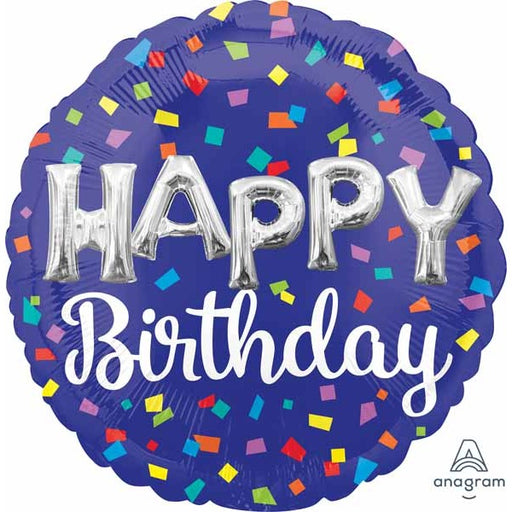 Happy Birthday Balloon Letters 18" Round Foil Balloon