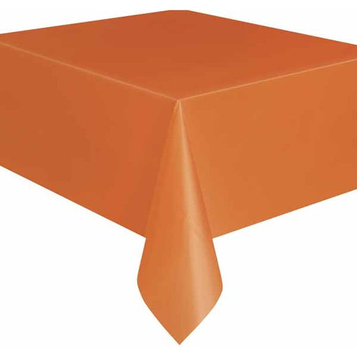 Pumpkin Orange Tablecover, 54 x 108 Inches